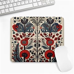 Flowers Leaves Floral Large Mousepad by pakminggu