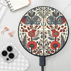 Flowers Leaves Floral Wireless Fast Charger(black) by pakminggu