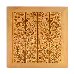 Flowers Leaves Floral Wood Photo Frame Cube by pakminggu