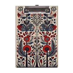 Flowers Leaves Floral A5 Acrylic Clipboard by pakminggu