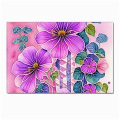 Flowers Leaves Postcard 4 x 6  (Pkg of 10)