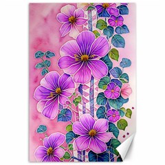 Flowers Leaves Canvas 24  x 36 