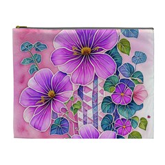 Flowers Leaves Cosmetic Bag (XL)