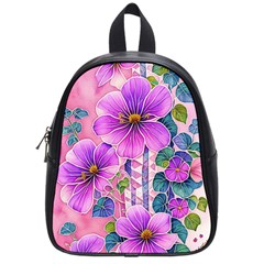 Flowers Leaves School Bag (Small)