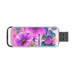 Flowers Leaves Portable USB Flash (Two Sides)