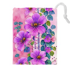 Flowers Leaves Drawstring Pouch (5XL)