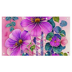 Flowers Leaves Banner and Sign 7  x 4 