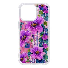 Flowers Leaves iPhone 13 Pro TPU UV Print Case