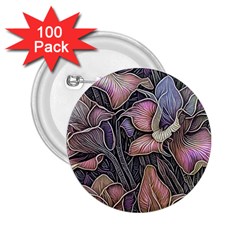 Flowers Iris Plant 2.25  Buttons (100 pack) 