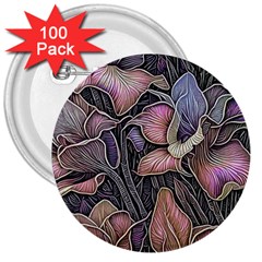 Flowers Iris Plant 3  Buttons (100 pack) 