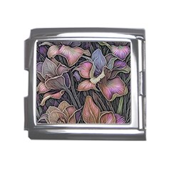 Flowers Iris Plant Mega Link Italian Charm (18mm)