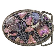 Flowers Iris Plant Belt Buckles