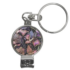 Flowers Iris Plant Nail Clippers Key Chain