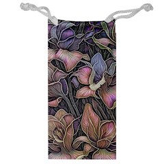 Flowers Iris Plant Jewelry Bag