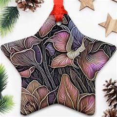 Flowers Iris Plant Star Ornament (Two Sides)