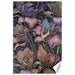 Flowers Iris Plant Canvas 24  x 36 