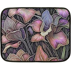 Flowers Iris Plant Fleece Blanket (Mini)