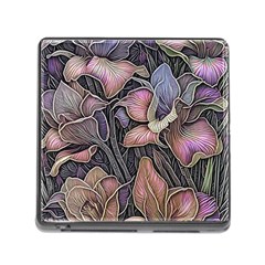 Flowers Iris Plant Memory Card Reader (Square 5 Slot)