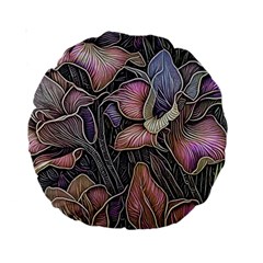 Flowers Iris Plant Standard 15  Premium Round Cushions