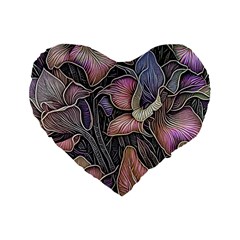 Flowers Iris Plant Standard 16  Premium Heart Shape Cushions