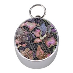 Flowers Iris Plant Mini Silver Compasses by pakminggu