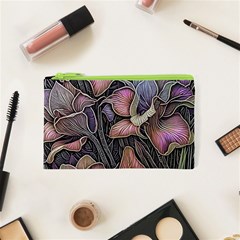 Flowers Iris Plant Cosmetic Bag (XS)