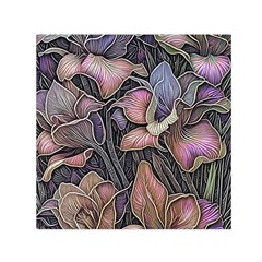 Flowers Iris Plant Square Satin Scarf (30  X 30 ) by pakminggu