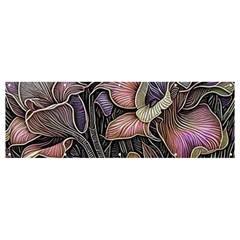 Flowers Iris Plant Banner and Sign 12  x 4 