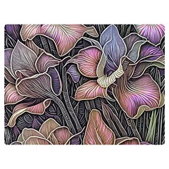 Flowers Iris Plant Premium Plush Fleece Blanket (Extra Small)