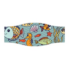 Cartoon Underwater Seamless Pattern With Crab Fish Seahorse Coral Marine Elements Stretchable Headband