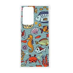 Cartoon Underwater Seamless Pattern With Crab Fish Seahorse Coral Marine Elements Samsung Galaxy Note 20 Ultra TPU UV Case