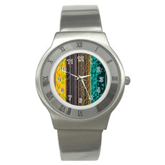 Wisteria Vine Garden Flowers Stainless Steel Watch