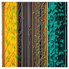 Wisteria Vine Garden Flowers Wooden Puzzle Square