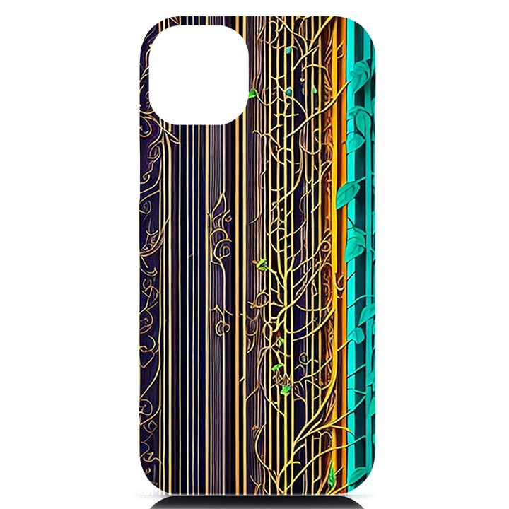 Wisteria Vine Garden Flowers iPhone 14 Plus Black UV Print Case