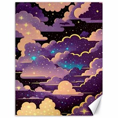 Fluffy Clouds Night Sky Canvas 18  X 24  by uniart180623