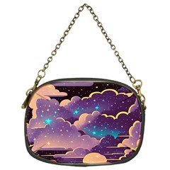 Fluffy Clouds Night Sky Chain Purse (one Side) by uniart180623