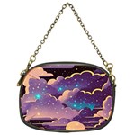 Fluffy Clouds Night Sky Chain Purse (One Side) Front