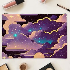 Fluffy Clouds Night Sky Cosmetic Bag (xxl) by uniart180623