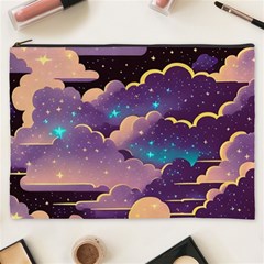 Fluffy Clouds Night Sky Cosmetic Bag (xxxl) by uniart180623