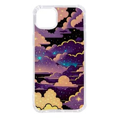 Fluffy Clouds Night Sky Iphone 14 Plus Tpu Uv Print Case