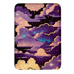 Fluffy Clouds Night Sky Rectangular Glass Fridge Magnet (4 Pack)