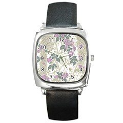 Vine Vineyard Plants Nature Square Metal Watch by uniart180623