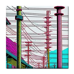 Poles Wires Tile Coaster