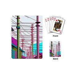 Poles Wires Playing Cards Single Design (mini) by uniart180623