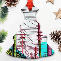 Poles Wires Ornament (christmas Tree)  by uniart180623