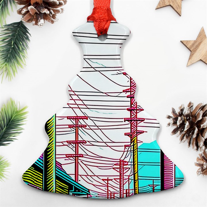 Poles Wires Ornament (Christmas Tree) 