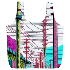 Poles Wires Full Print Recycle Bag (xxl) by uniart180623