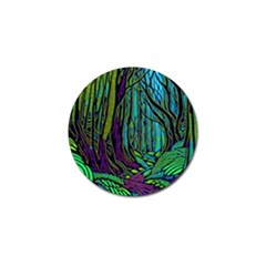 Spectral Forest Nature Golf Ball Marker (4 Pack) by uniart180623