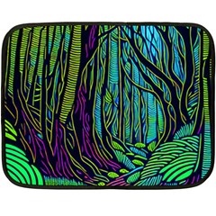 Spectral Forest Nature Two Sides Fleece Blanket (mini) by uniart180623