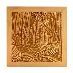 Spectral Forest Nature Wood Photo Frame Cube by uniart180623